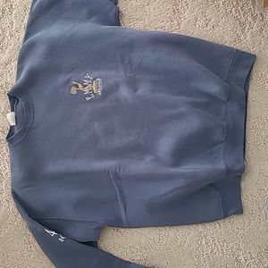 Mens XL heavyweight medium blue sweatshirt by Santee